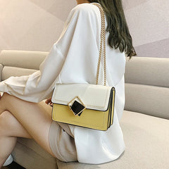 Women's Chain Handbag PU Leather Messenger Bag Large Capacity