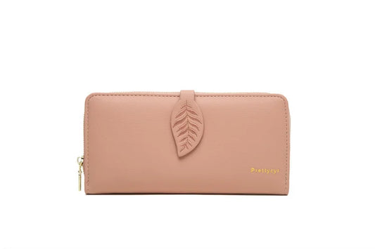 Small Fresh Embroidery Women's Purse with Zipper Closure