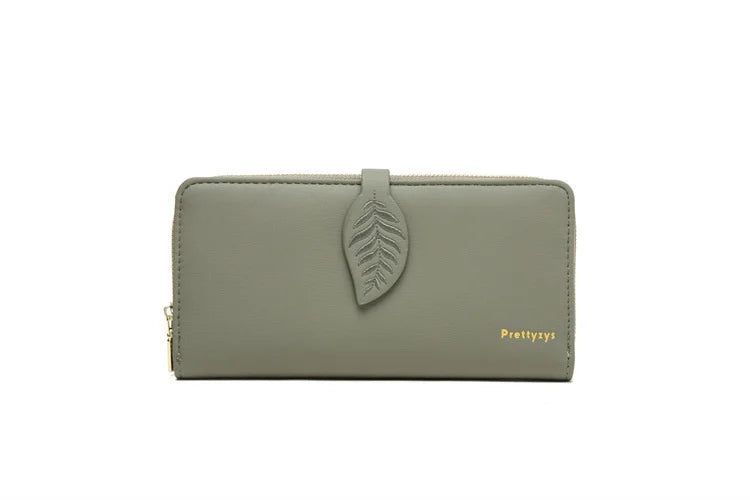Small Fresh Embroidery Women's Purse with Zipper Closure