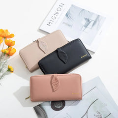 Small Fresh Embroidery Women's Purse with Zipper Closure