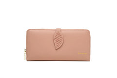 Small Fresh Embroidery Women's Purse with Zipper Closure