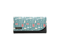 Puriti Long Wallet Small Fresh PU Leather Three Fold Large Capacity