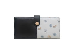 Purity Long Women's Wallet Small Fresh Printing Contrast Zipper Handbag