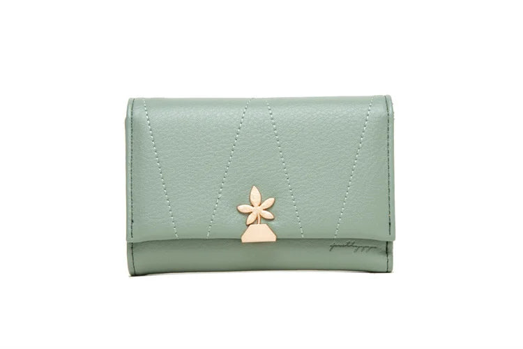 Purity Women's Medium Three-fold Wallet PU Zero Wallet