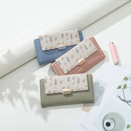 Purity Women's Wallet Small Fresh Flower Print Wallet Bag