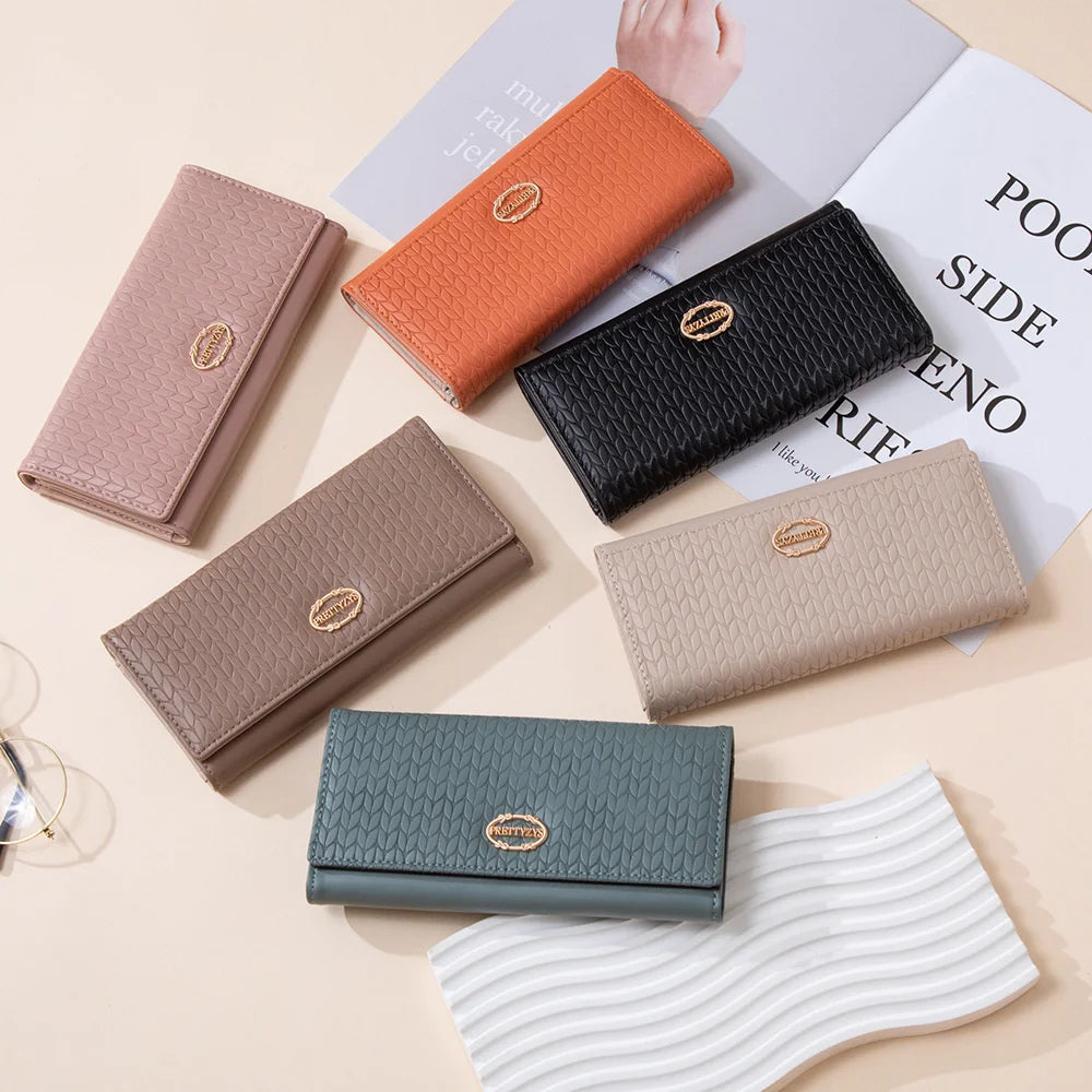 Purity Women's Long Buckle PU Handbag Wallet