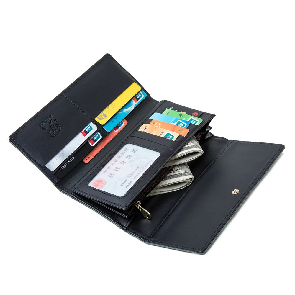 Purity Women's Long Buckle PU Handbag Wallet