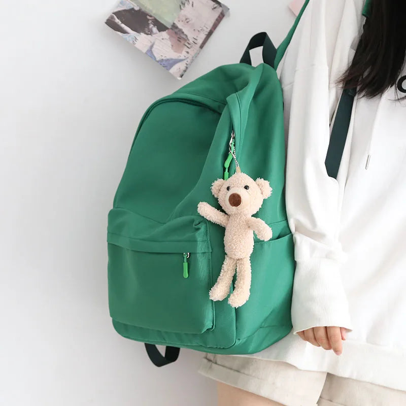 Purple Waterproof Shoulder School Bags Female Large-capacity Travel Backpack