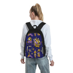 Purple Wolf Pack Backpack Men's Anime School Bag