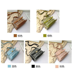 Crocodile Pattern Crossbody Bag Leather Messenger for Women