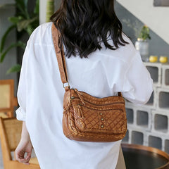 Women's Large Hobo Shoulder Bag Soft Pu Leather Tote Bag