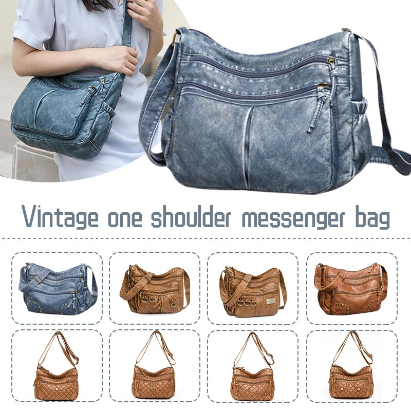Women's Large Hobo Shoulder Bag Soft Pu Leather Tote Bag