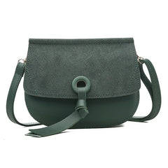 Women's Small Round Bag with Belt Buckle