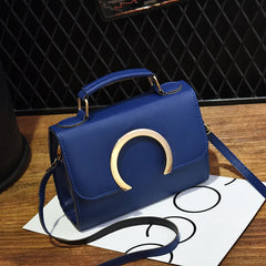 Winter Style Women's Messenger Bag with Metal Ring Buckle