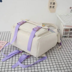 Canvas School Backpacks Women Cute Bookbags Travel Shoulder Bags
