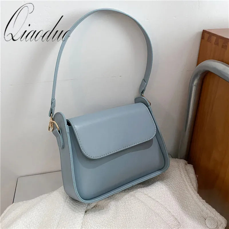 Qiaoduo Women Shoulder Bag Soft PU Leather Underarm Bags