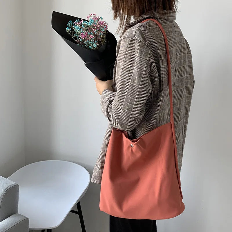 Qiaoduo Candy Bag Nylon Canvas Shoulder Bag Large Eco Shopping Tote Bags
