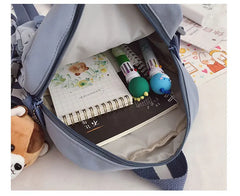 Qiaoduo Canvas Mini Backpack School Bag Shoulder Bag