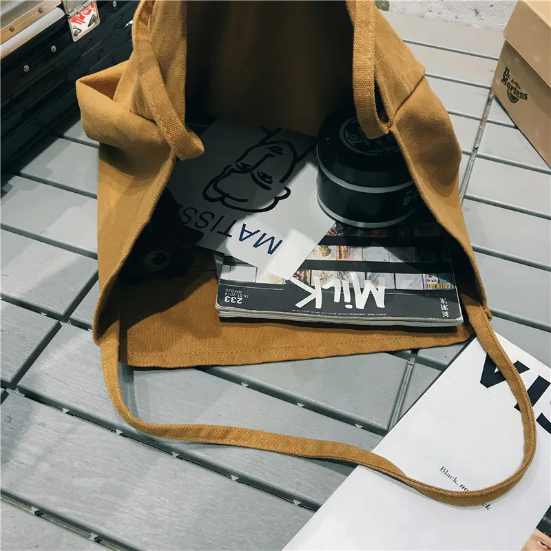Qiaoduo Large Canvas Handbag Women Big Capacity Shopping Bag Lady Shoulder Bag