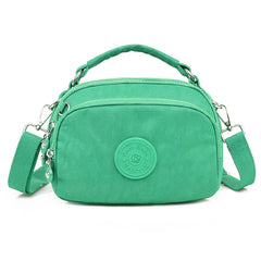 Qiaoduo Small Canvas Shoulder Bag Multi-compartment Portable Mom Phone Bag