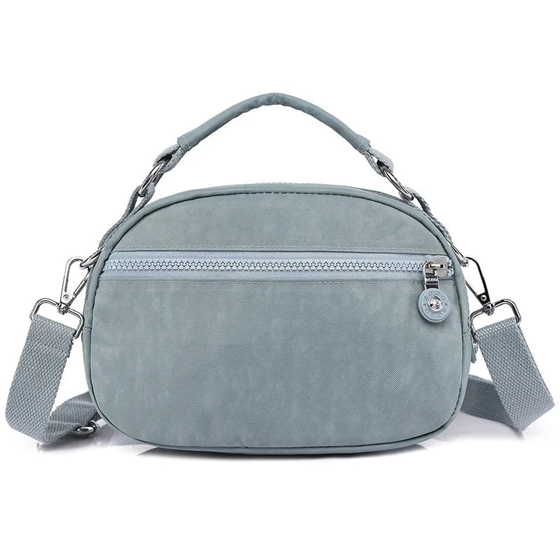 Qiaoduo Small Canvas Shoulder Bag Multi-compartment Portable Mom Phone Bag