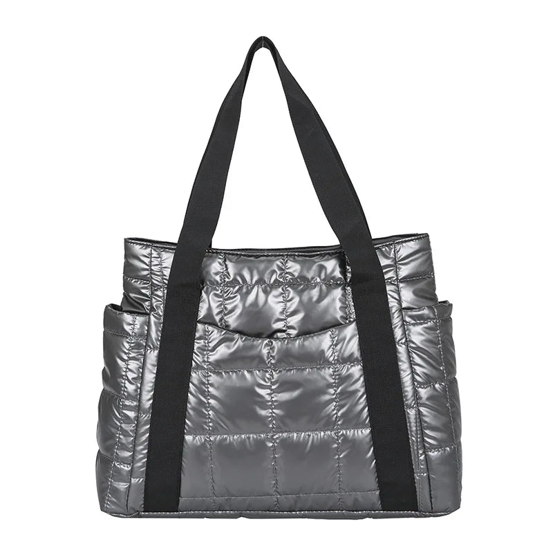 Qiaoduo Space Cotton Checkered Winter Duffel Bag for Women