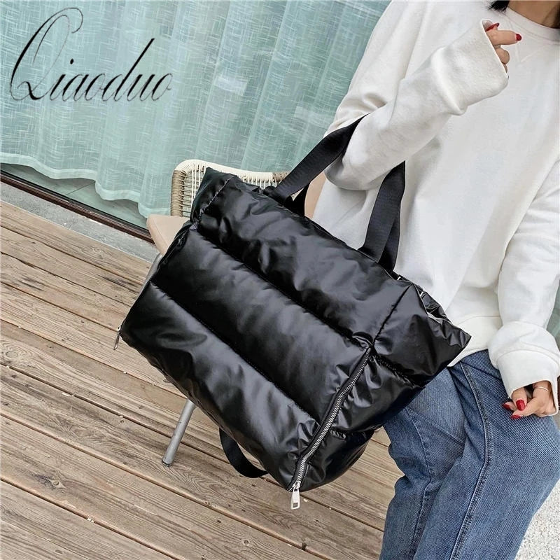 Qiaoduo Large Shoulder Bag Women Waterproof Nylon Tote Handbags