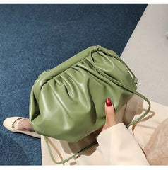 Qiaoduo Women Dumplings Shoulder Bag Retro Cloud Female Crossbody Shoulder Bag