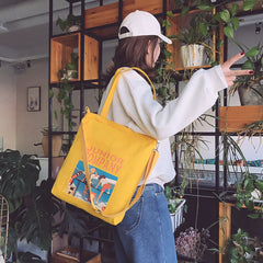 Canvas Shoulder Bags Women Large-capacity Handbag Multifunctional Crossbody Bag