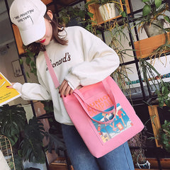 Canvas Shoulder Bags Women Large-capacity Handbag Multifunctional Crossbody Bag