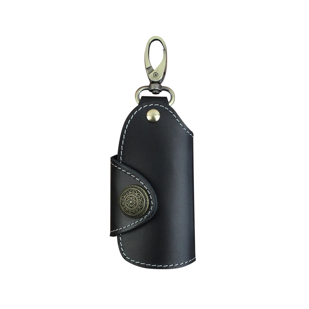 Leather Key Wallet Keychain Organizer for Men Women