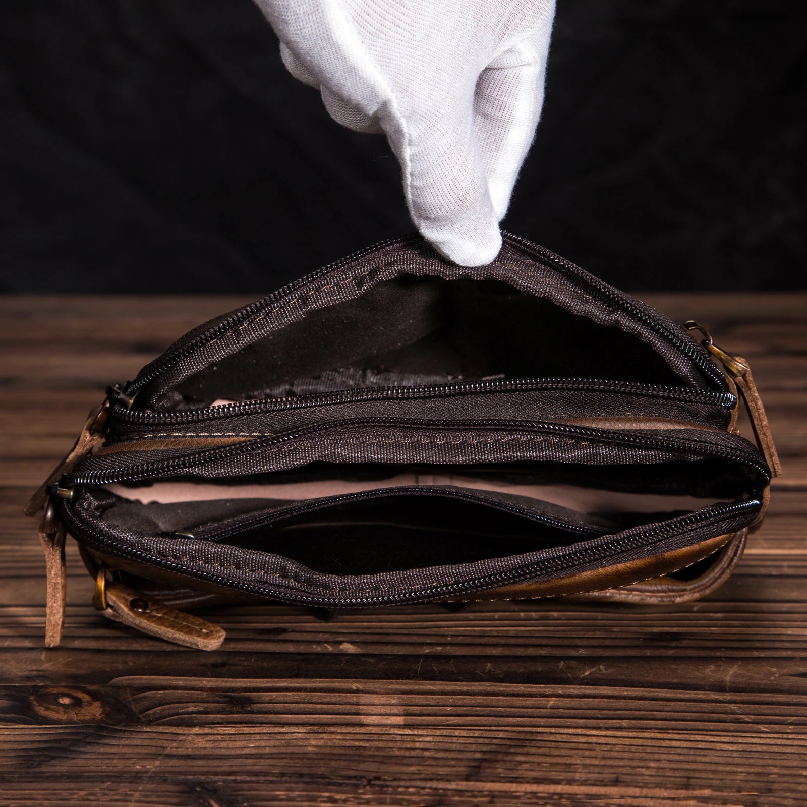 Leather Men Casual Travel Waist Belt Bag Chest Pack Sling Bag