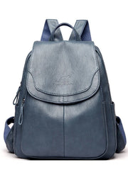 Sheepskin Leather Backpacks for Girls Daypack Vintage Backpack School Bags