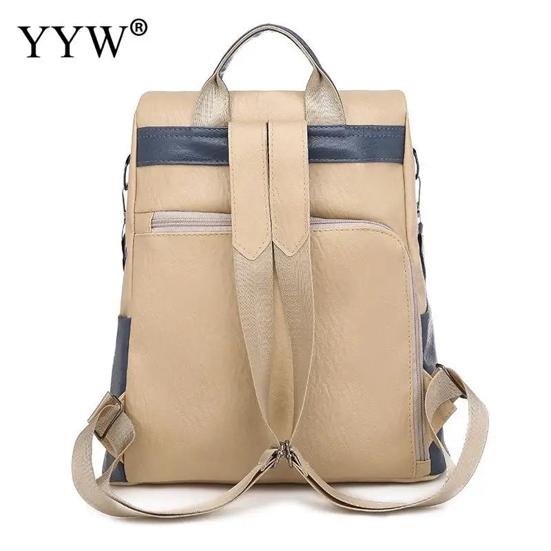 Anti-theft Leather Backpack for School and Travel