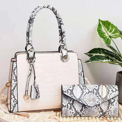 Retro Snake Pattern Mother Bag PU Diagonal Handbag