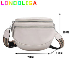 Women's Soft Leather Saddle Bag Crossbody Shoulder Handbag