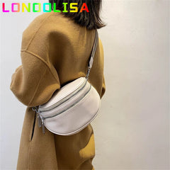Women's Soft Leather Saddle Bag Crossbody Shoulder Handbag