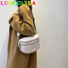 Women's Soft Leather Saddle Bag Crossbody Shoulder Handbag