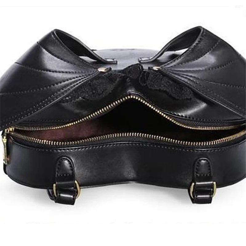 Heart-shaped Bat Backpack Shoulder Bag Punk School Bag For Teenager