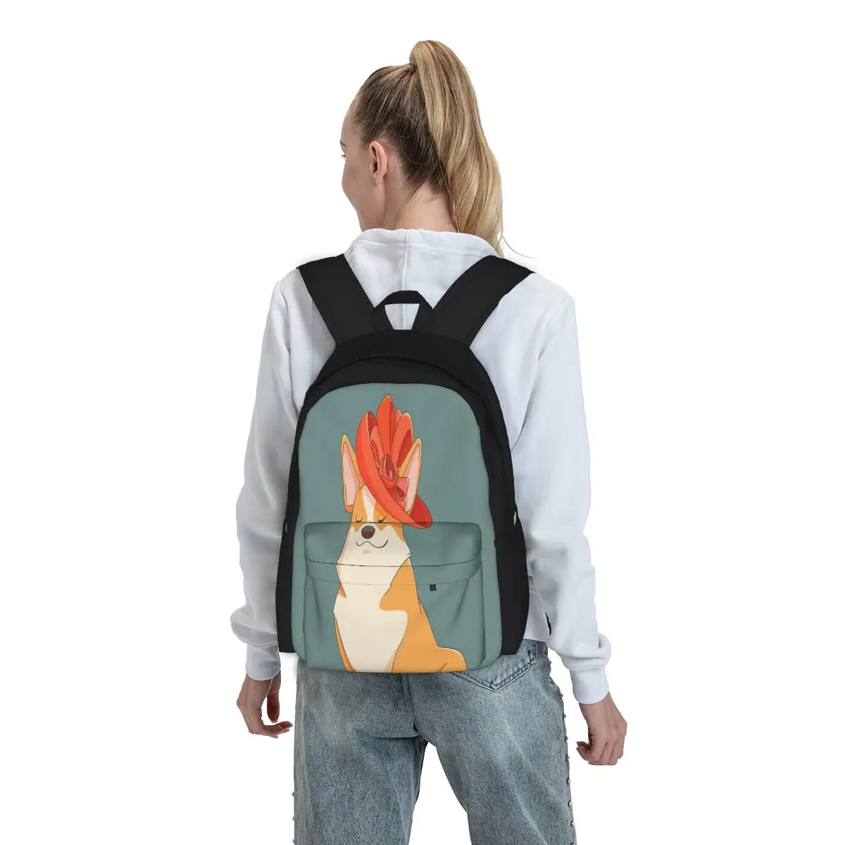 Queen Corgi Backpacks Men's & Women's Bag