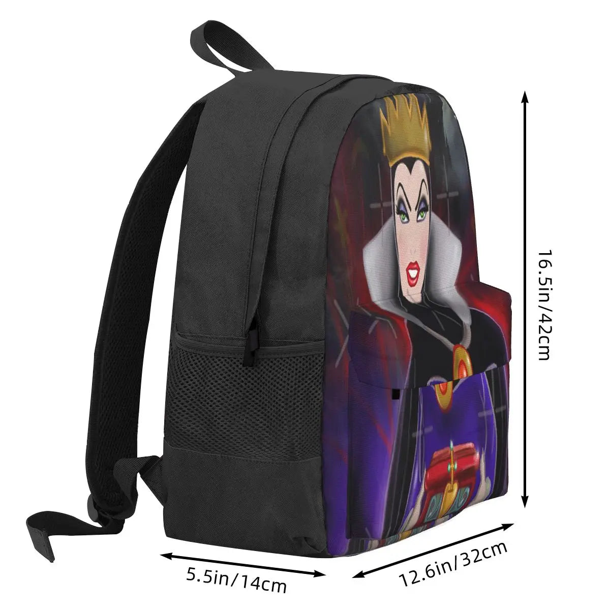 Queen Of Evil Backpacks Men's and Women's Bag with Zip and Pockets