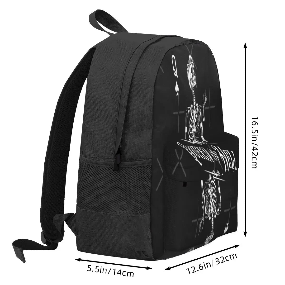 Queen Of Hell Dead Skull Backpacks Men's Backpacks Bags For Women 