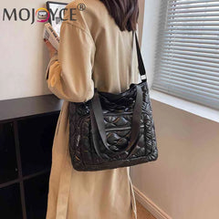 Quilted Crossbody Bag Nylon Winter Women Handbags Waterproof