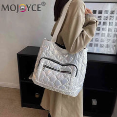 Quilted Crossbody Bag Nylon Winter Women Handbags Waterproof