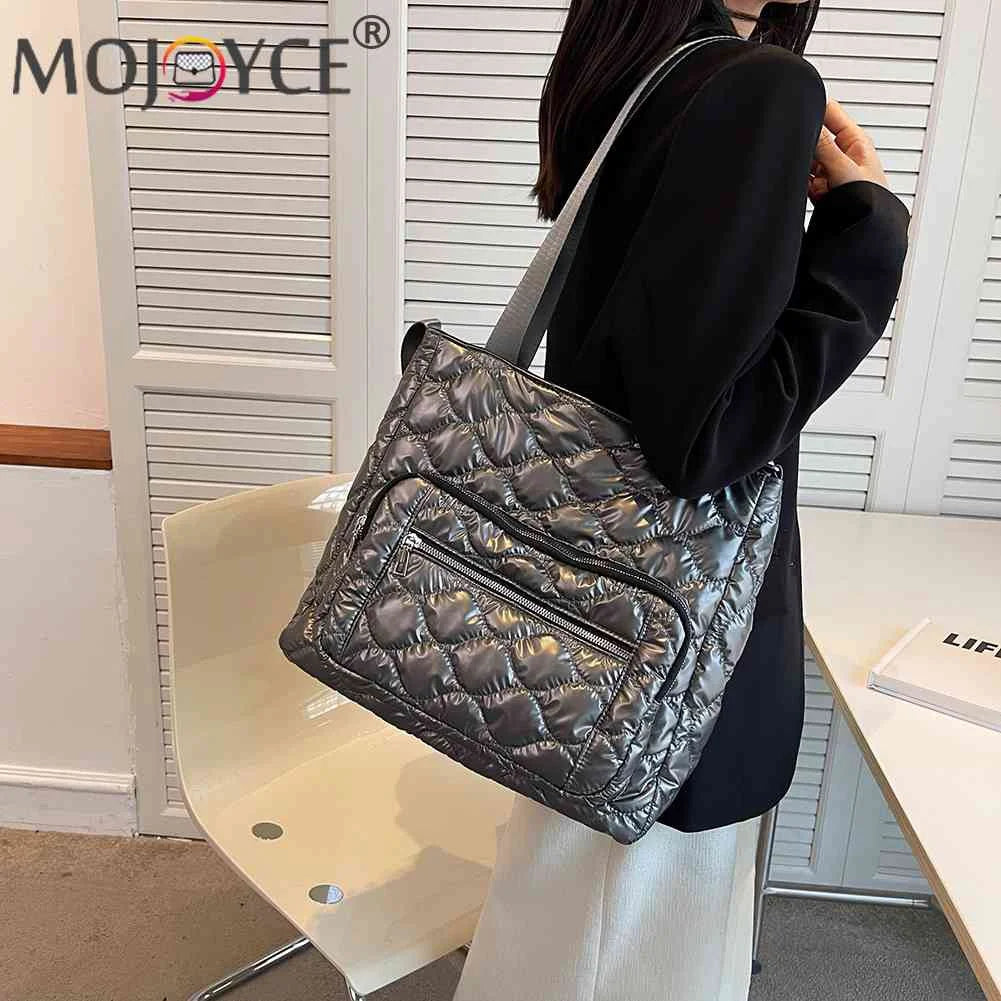 Quilted Crossbody Bag Nylon Winter Women Handbags Waterproof