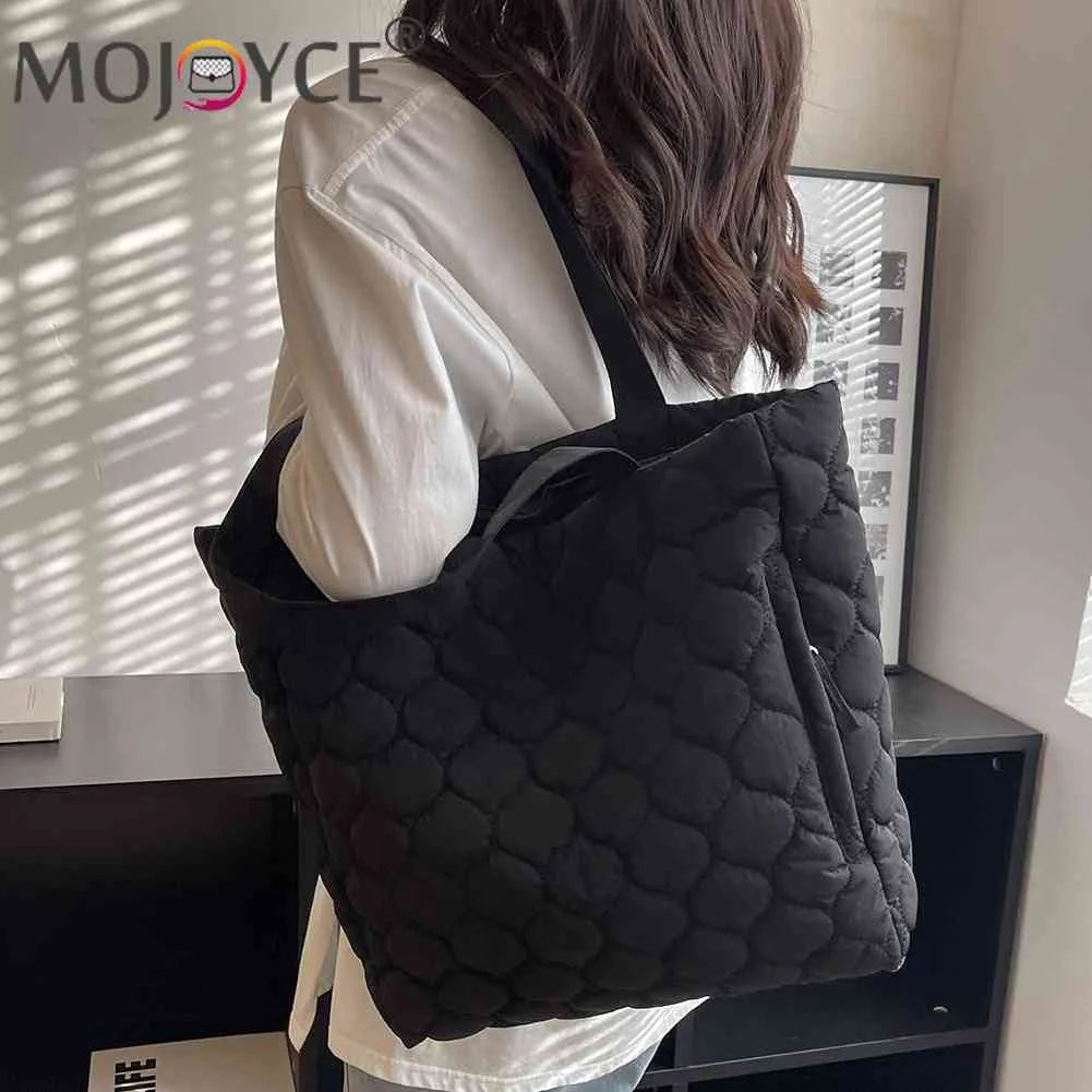 Quilted Ladies Shopper Bag Large Capacity Winter Casual Hand Bags