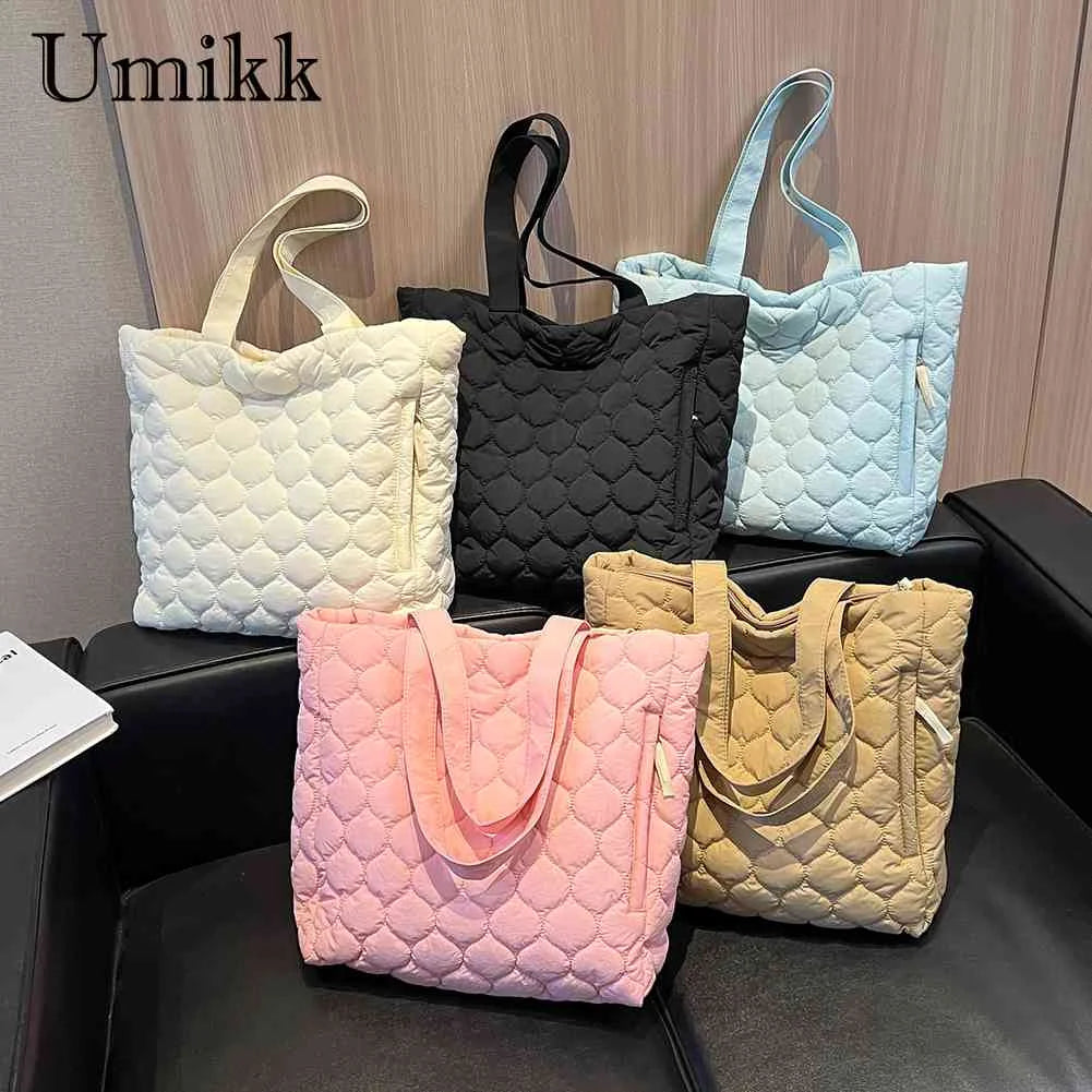 Quilted Shopper Bag Large Capacity Casual Hand Bags