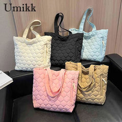 Quilted Shopper Bag Large Capacity Casual Hand Bags