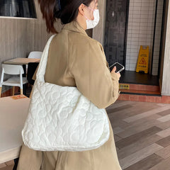 Quilted Shoulder Crossbody Bag Large Capacity Pleated Bubble Women Tote Bags