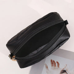 Quilted Small Phone Crossbody Bag Women PU Leather Shoulder Messenger Handbag